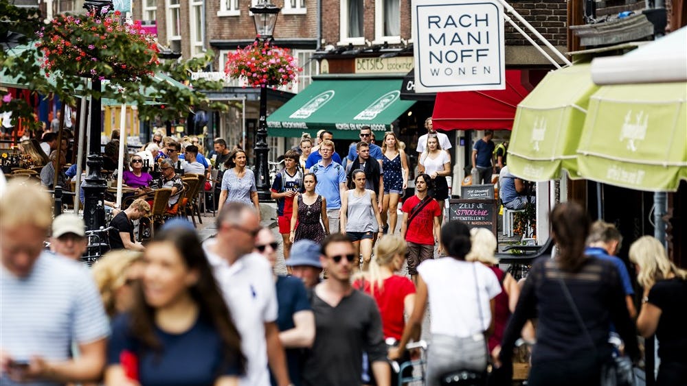 Een winkelstraat in Nederland. Foto: ANP