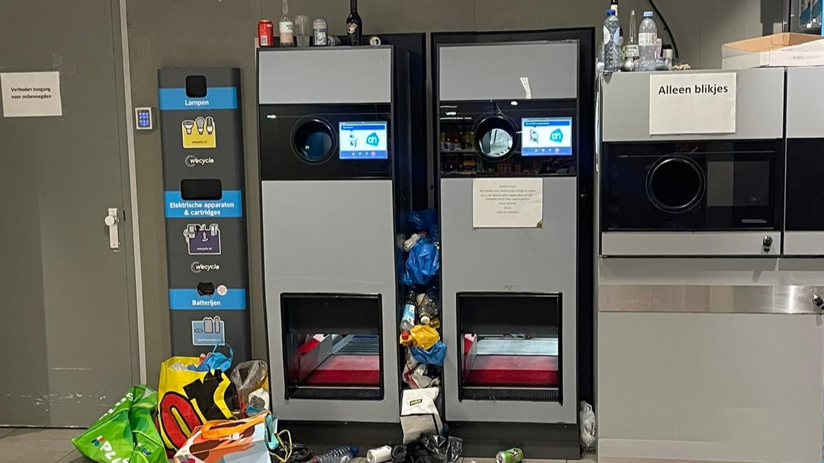 Statiegeldmachine bij AH XL in Utrecht. Foto: Distrifood