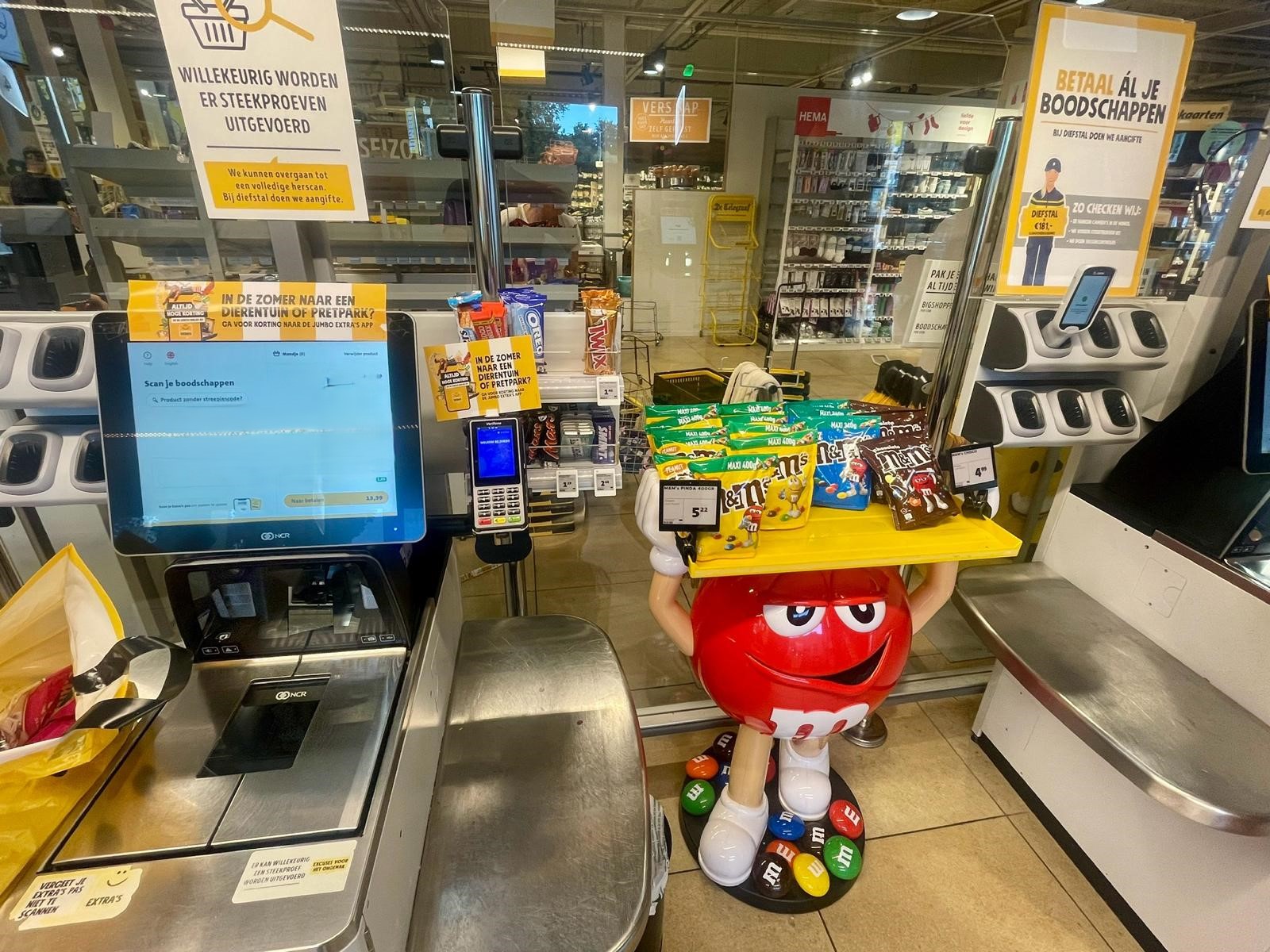 Het aanbod bij de zelfscan van Jumbo. Foto: Dsitrifood