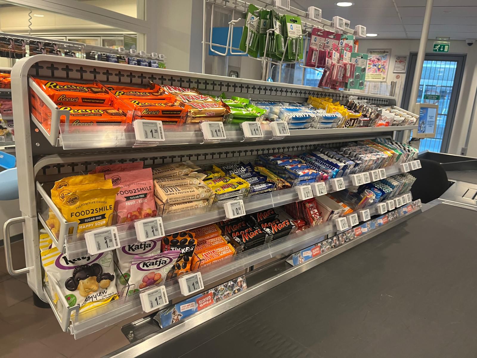 Het aanbod bij de kassa van een Albert Heijn. Foto: Distrifood