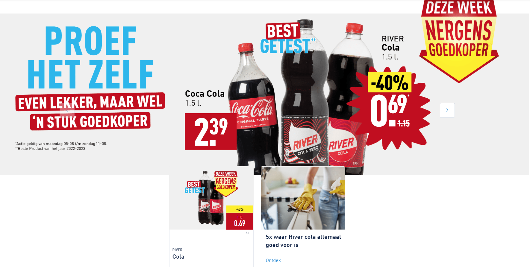 Afbeelding: Website Aldi