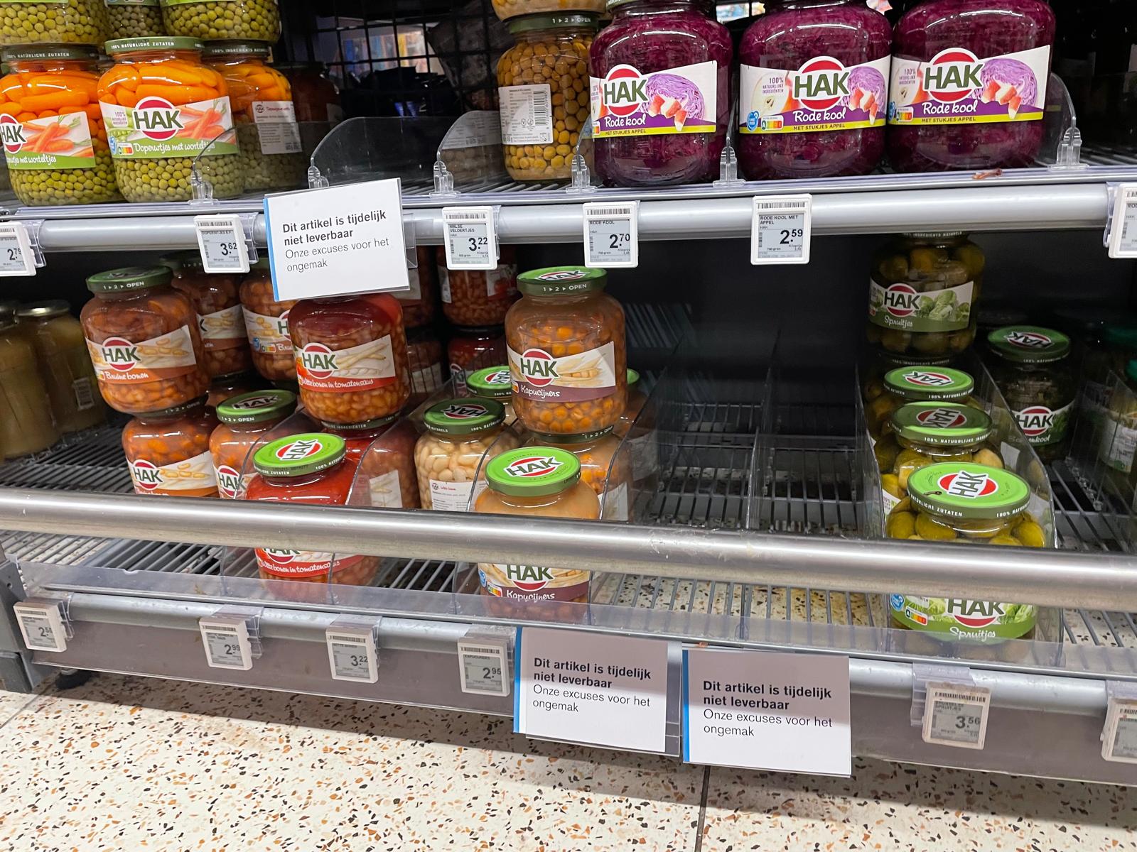 Minder Hak-producten bij Hoogvliet te koop. Foto: Distrifood