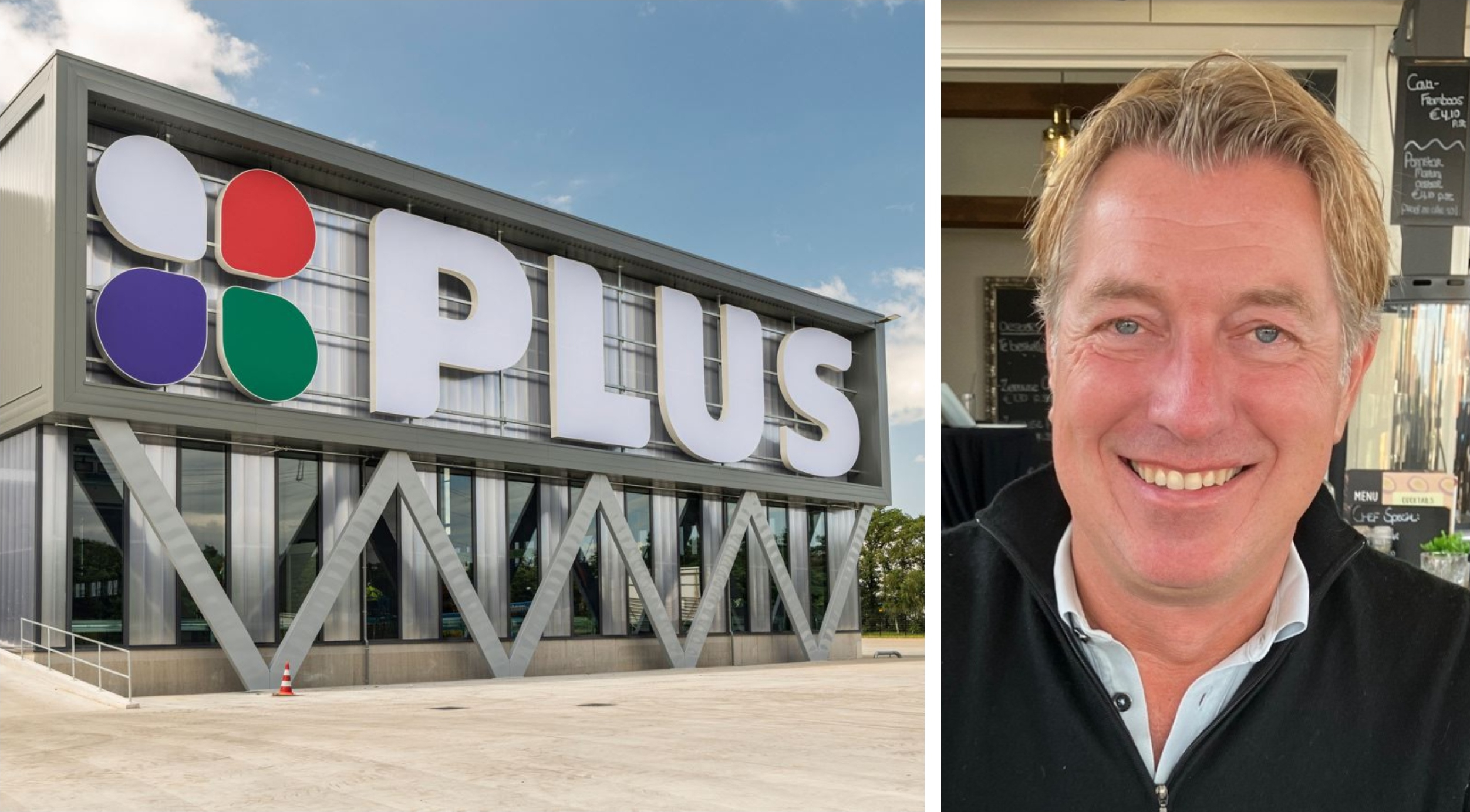 Pascal van Haren. Foto's: Plus en LinkedIn