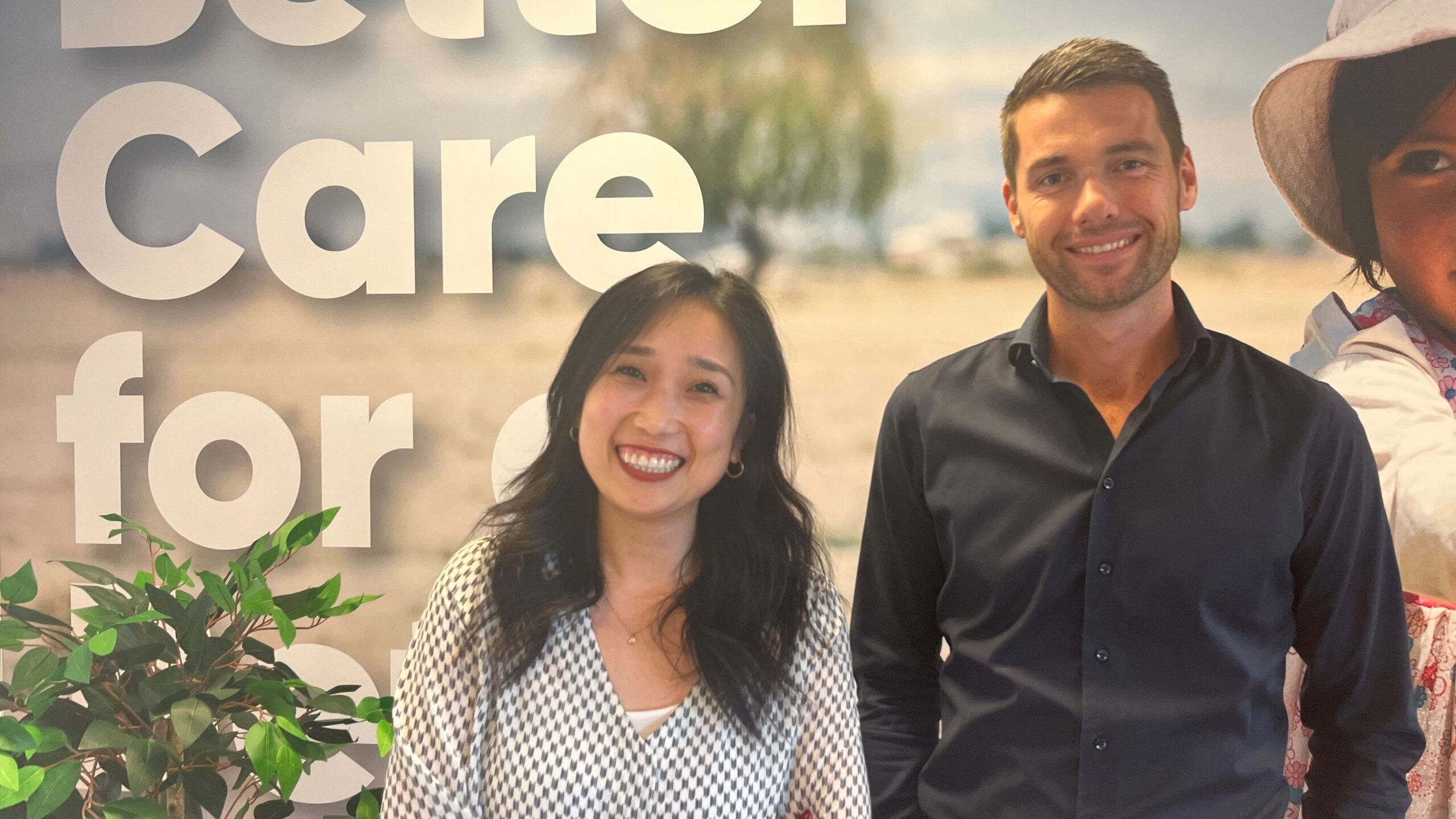 Suzy Hu en Marnix Bakker. Foto: Kimberly-Clark.