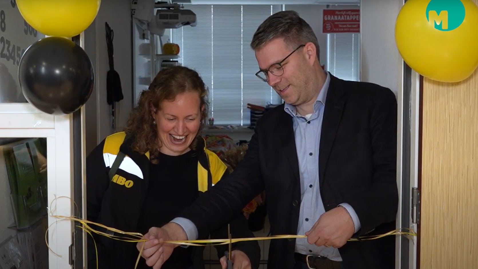 Vrijdag 18 oktober werd in Veghel 'de kleinste Jumbo van Nederland' geopend. Foto: videostill via Omroep Meierij