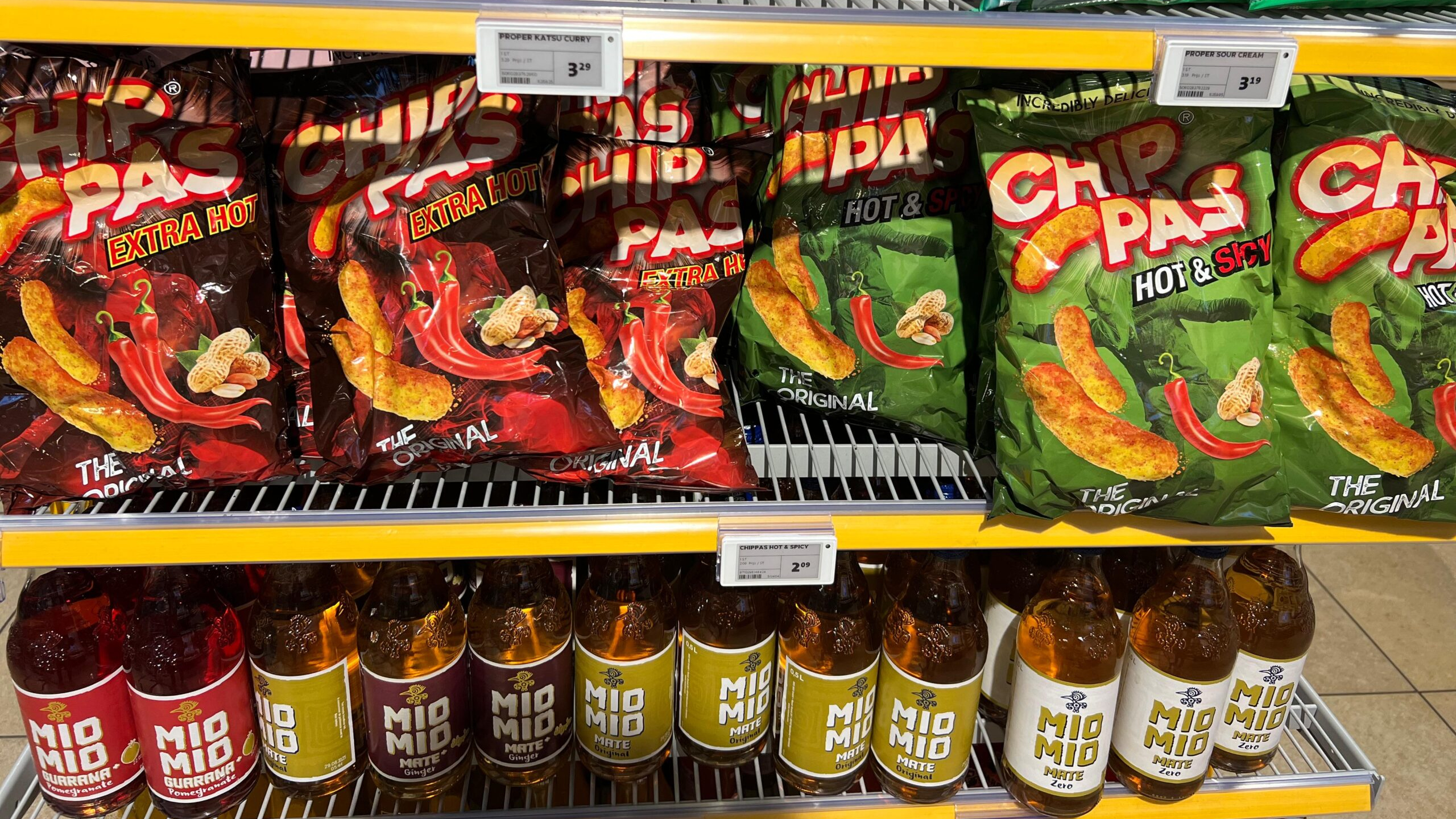 Spicy chips, 'Extra hot', bij Jumbo. Foto: Distrifood