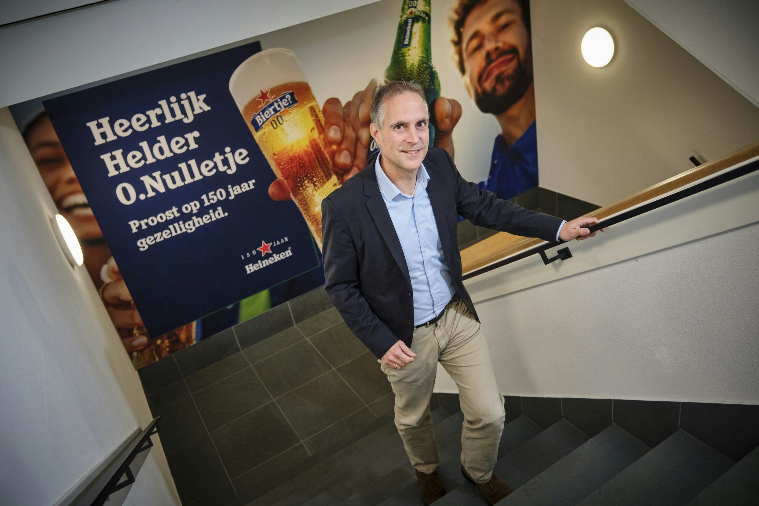 Bart Wijn, directeur Retail: ‘Heineken 0.0 is inmiddels het meest gedronken alcoholvrije bier van Nederland én van de wereld.'
