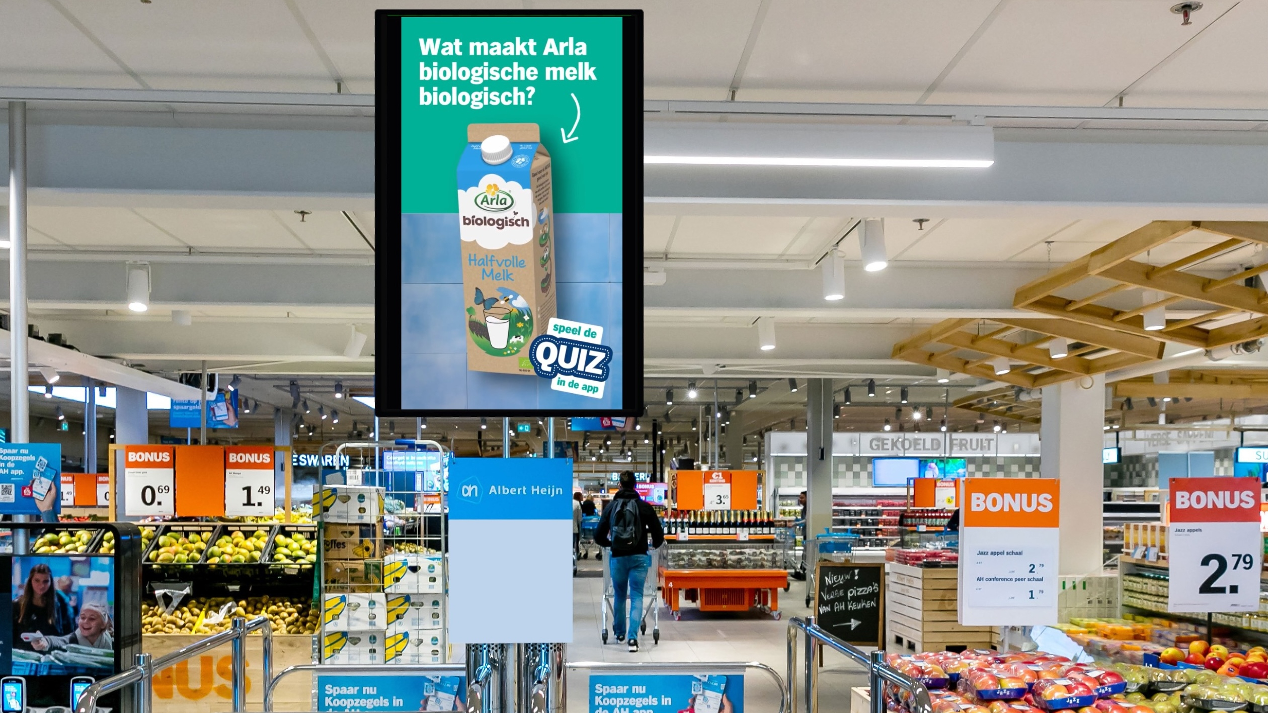 Arla-retailmedia bij AH, ter illustratie. Foto: Albert Heijn