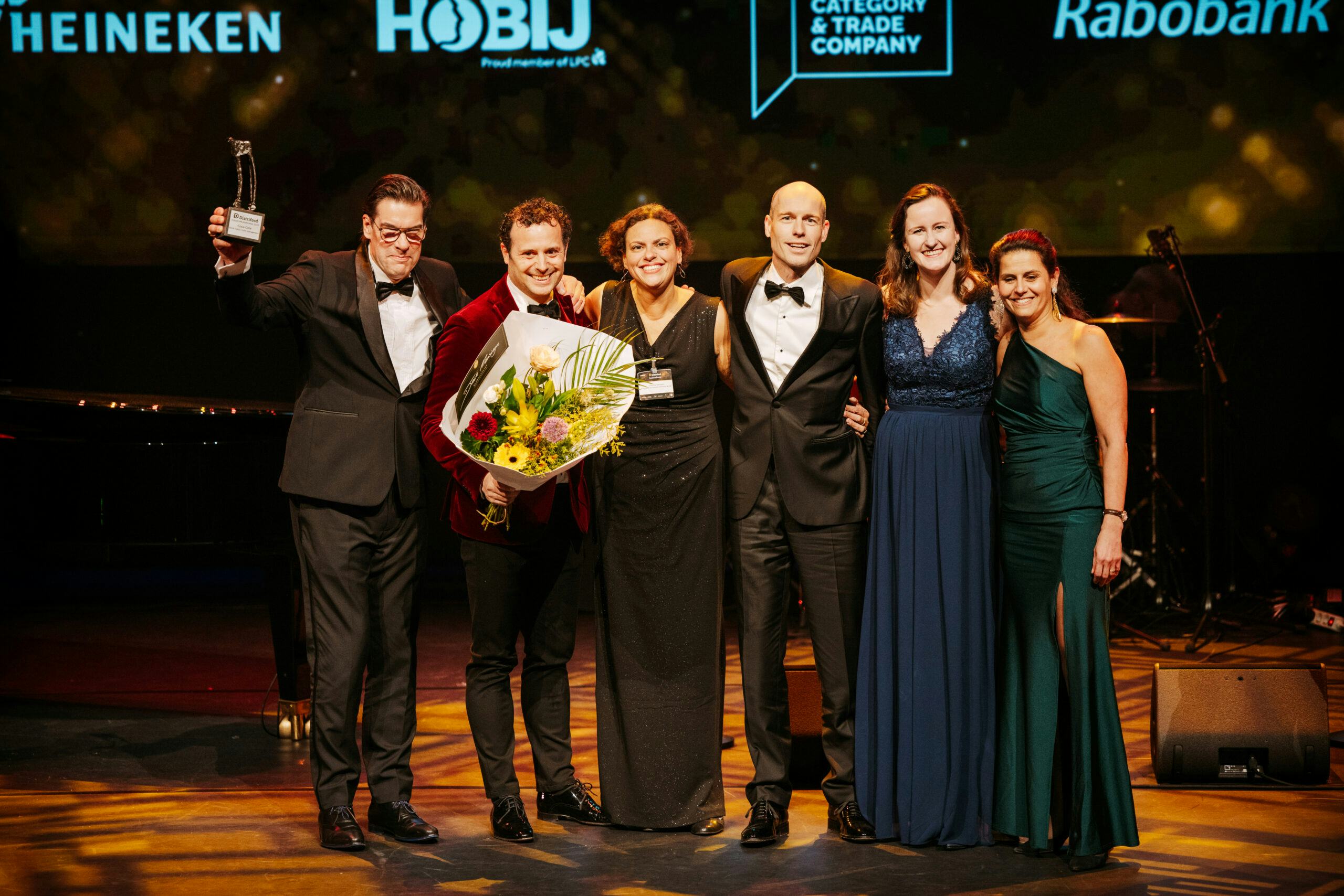 Erik Rietveld (Associate Director National & Key accounts CCEP NL), Derk van der Luitgaarden (Associate Director Channel Development & Shopper Activation CCEP NL), Claudia Sampaio (Associate Director Retail CCEP NL), Jeroen van Vliet (VP & Country Director CCEP NL).