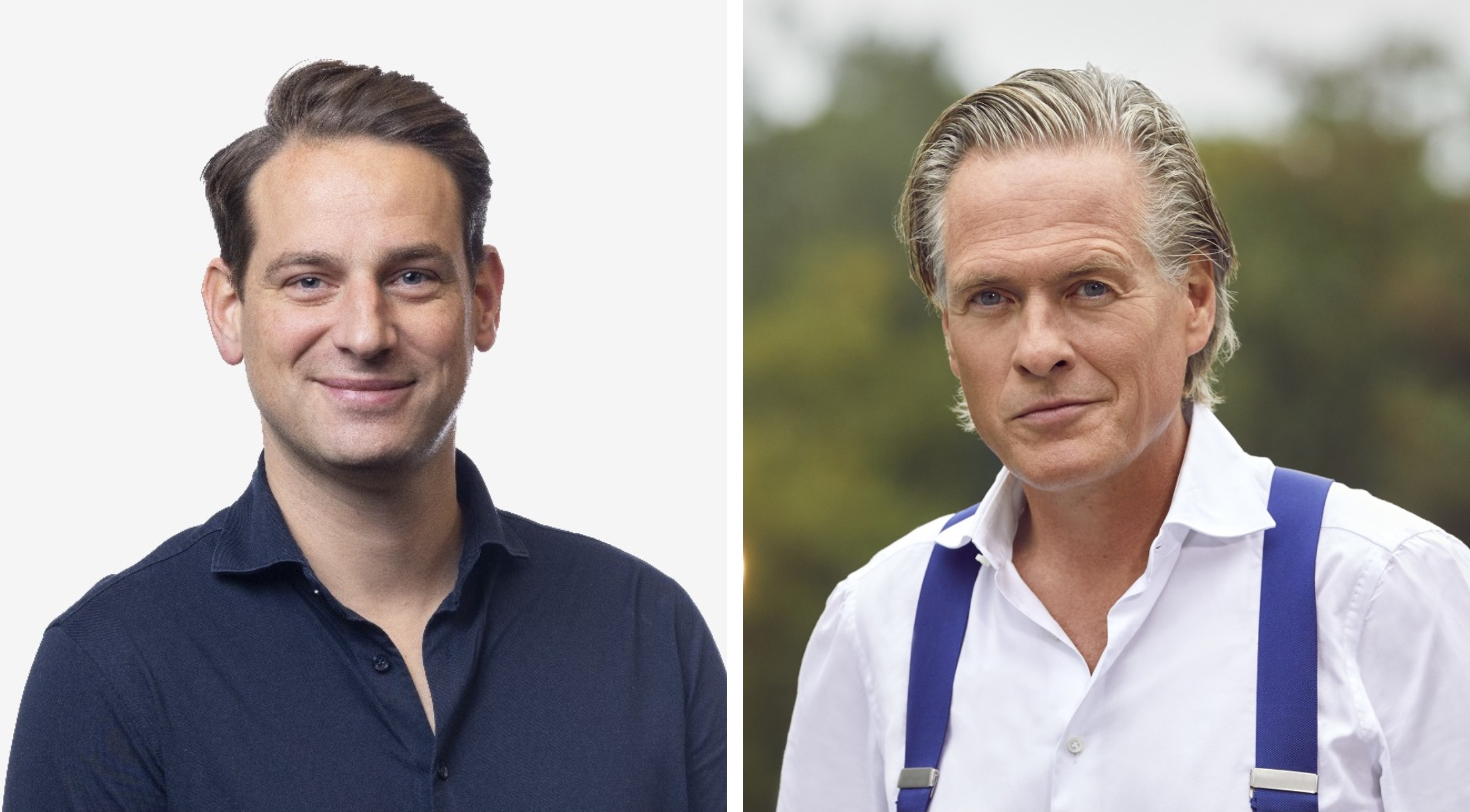 Distrifood-hoofdredacteur Daan Heijink en host van het Industributiediner Jort Kelder. 