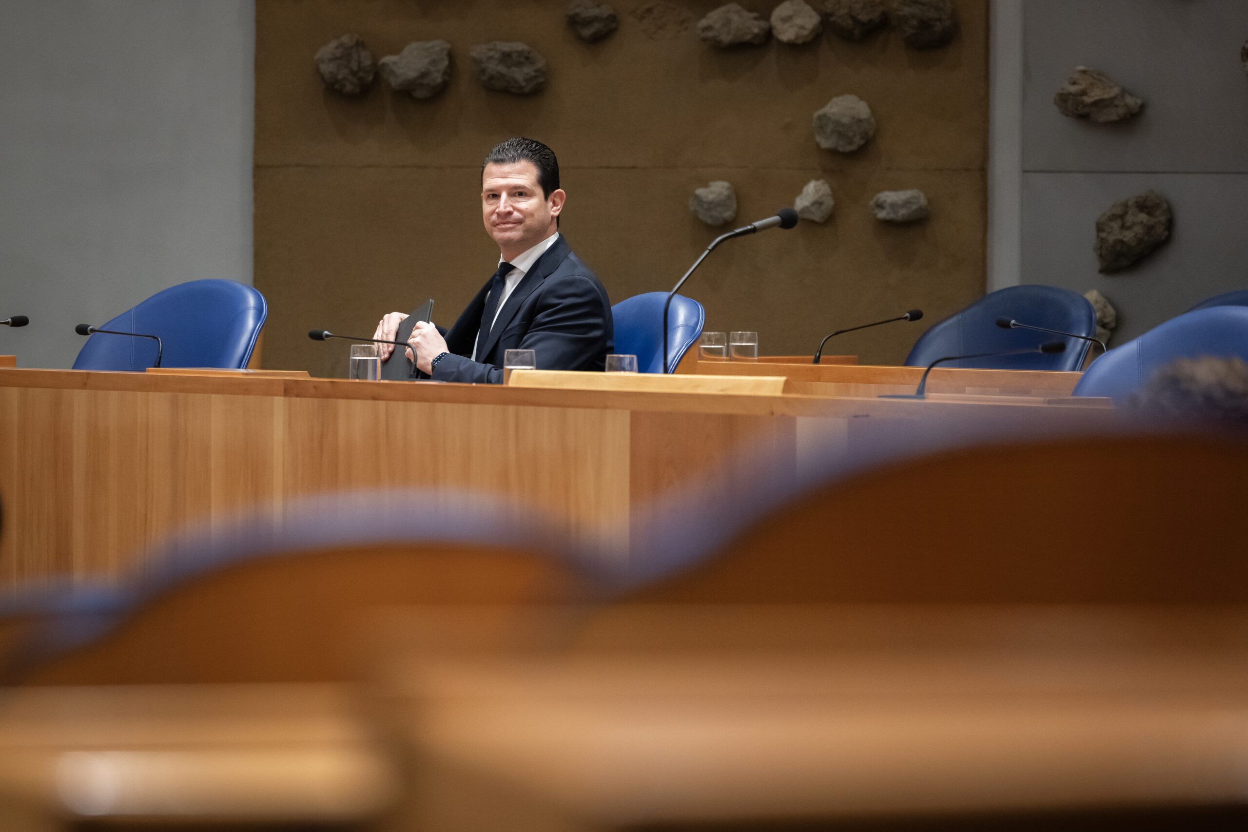 Minister Dirk Beljaarts van Economische Zaken in de Tweede Kamer. Foto: ANP