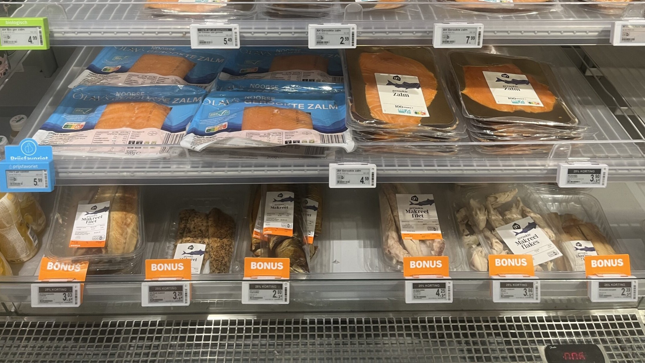 Makreel bij Albert Heijn. Foto: Distrifood