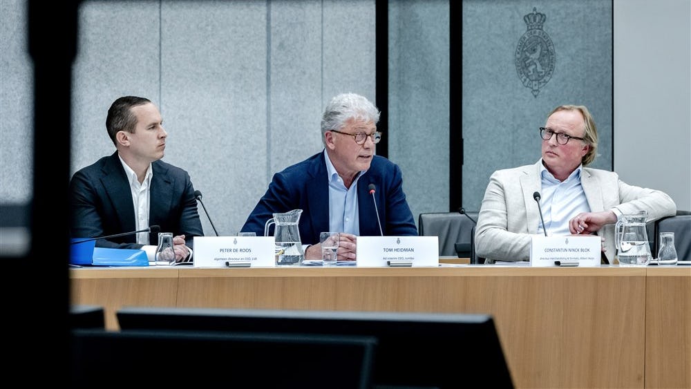 Peter de Roos, Tom Heidman en Constantijn Ninck Blok in de Tweede Kamer. Foto: ANP