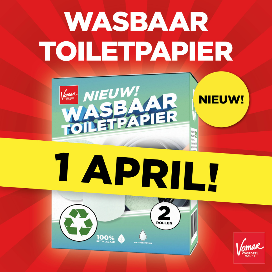 1 aprilgrap van Vomar. Afbeelding: Vomar