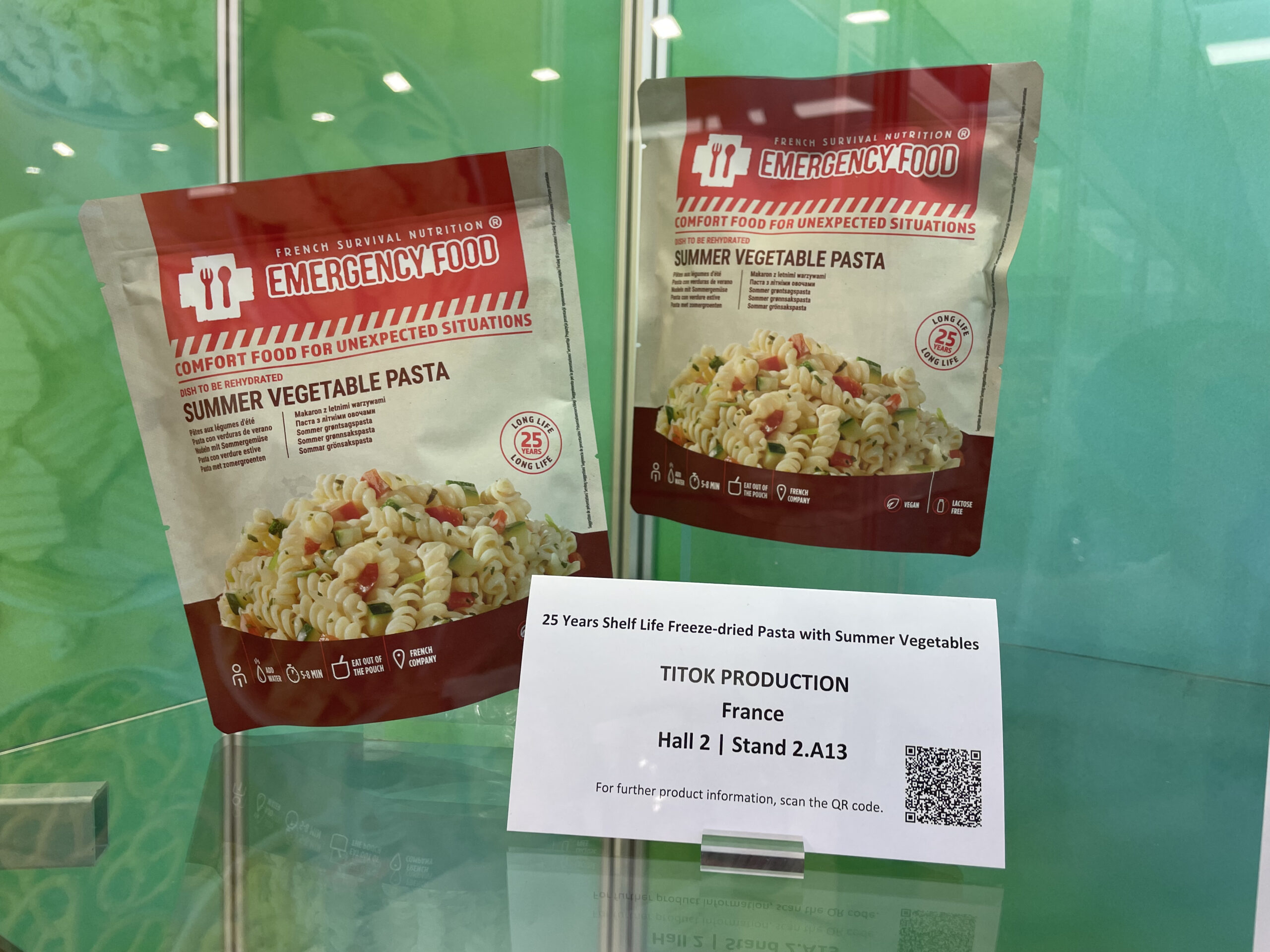 Lang houdbaar eten voor in noodpakketten. Foto: Distrifood 