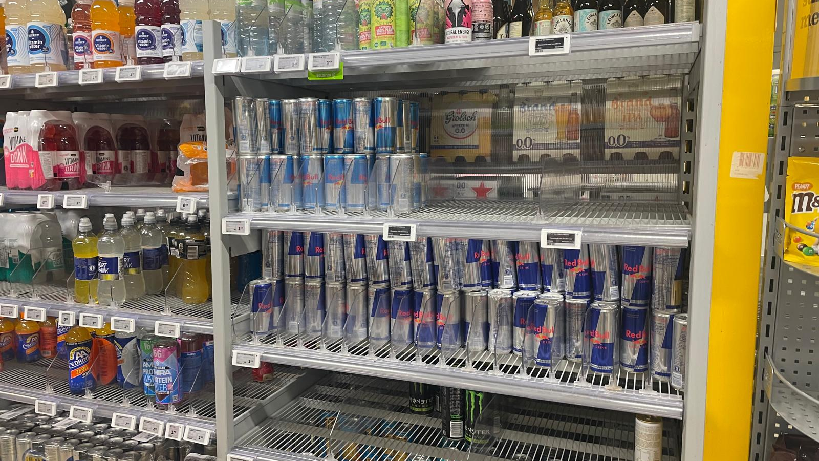 De reguliere blikje zijn er nog wel. Aparte smaakjes niet meer. Foto: Distrifood