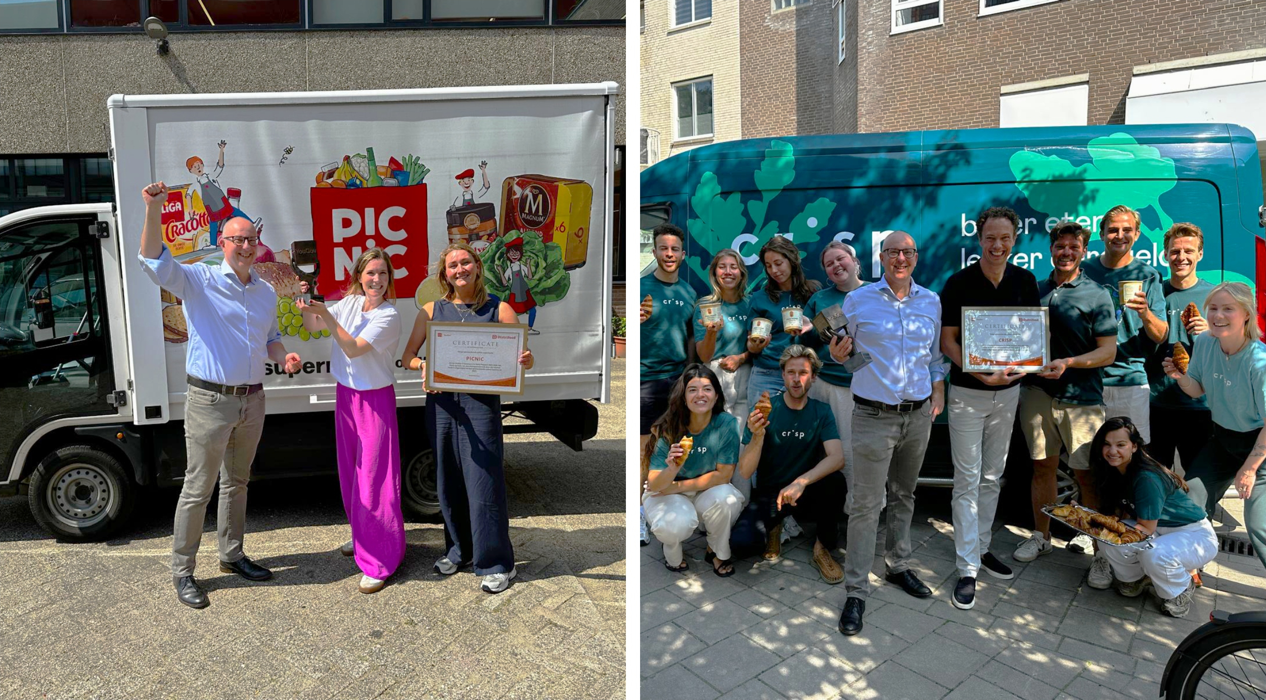 Winnaars Picnic en Crisp. Foto's: Distrifood