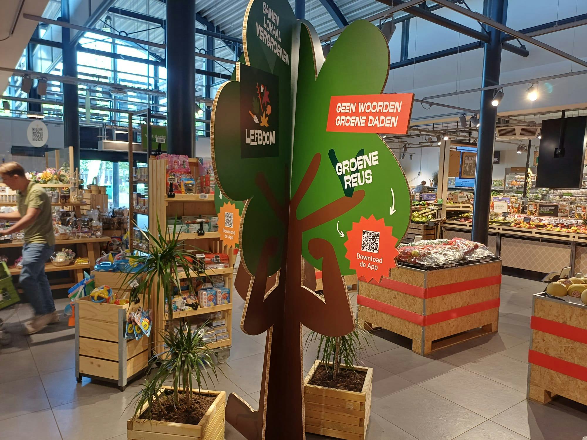 Een display van Lefboom in de Plus-winkel in Udenhout. Foto Distrifood