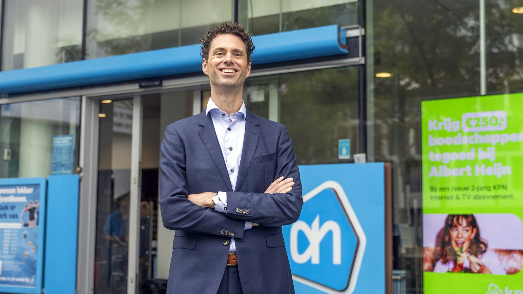 Tommy Walvius voor een Albert Heijn in Rotterdam. Foto's: Dennis Wisse