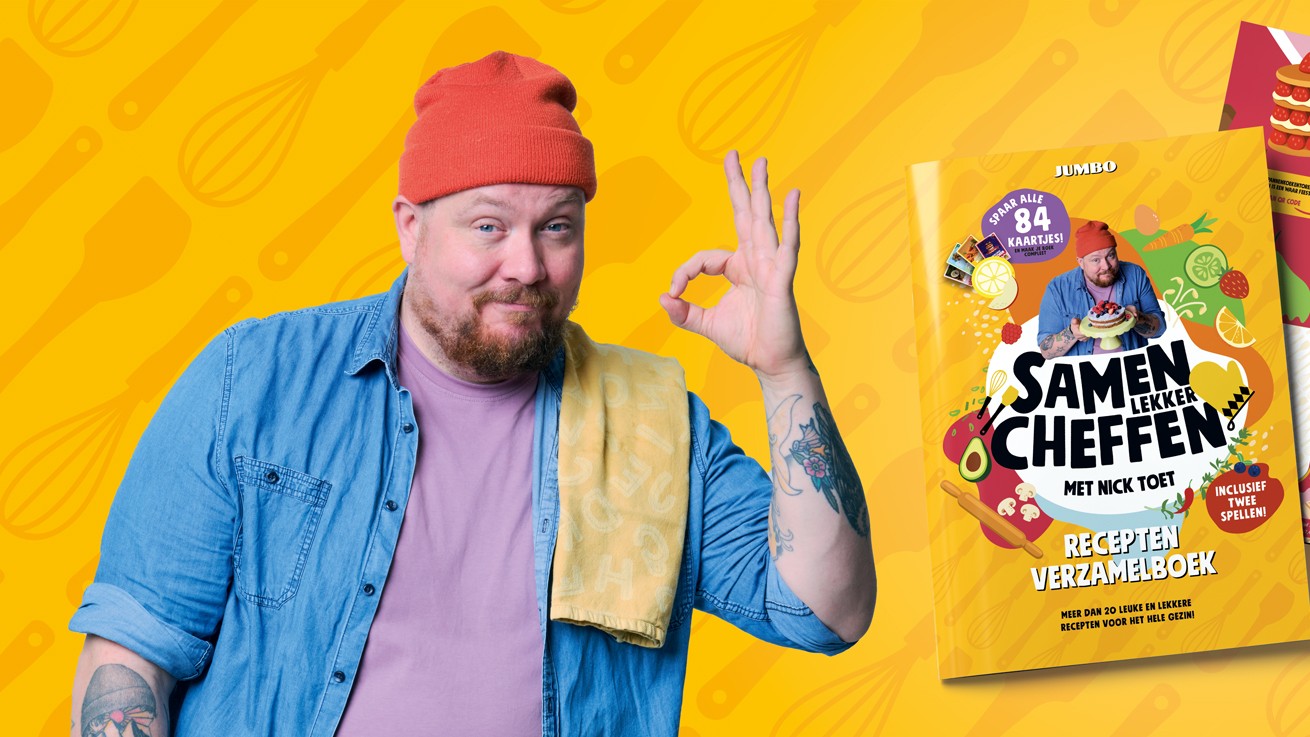 Jumbo werkt voor de nieuwste spaaractie samen met Nick Toet. Foto: Jumbo