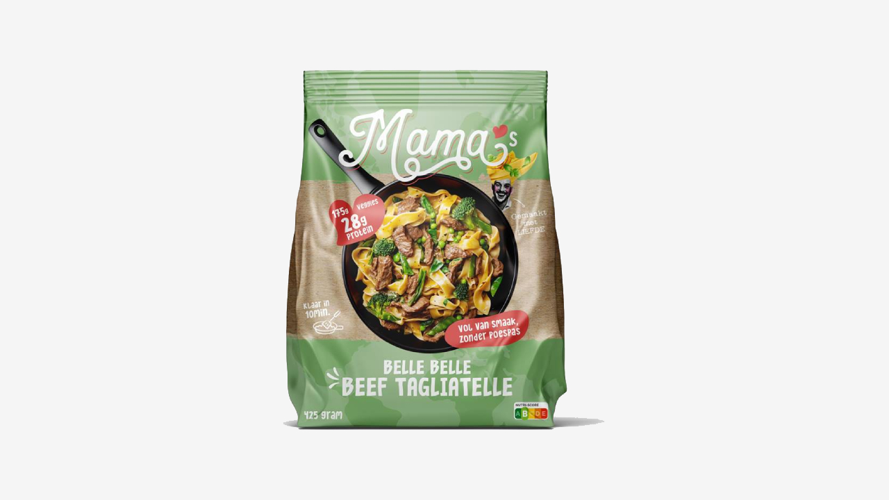 Beef Tagliatelle van Mama's Maaltijden. Foto: Mama's Maaltijden