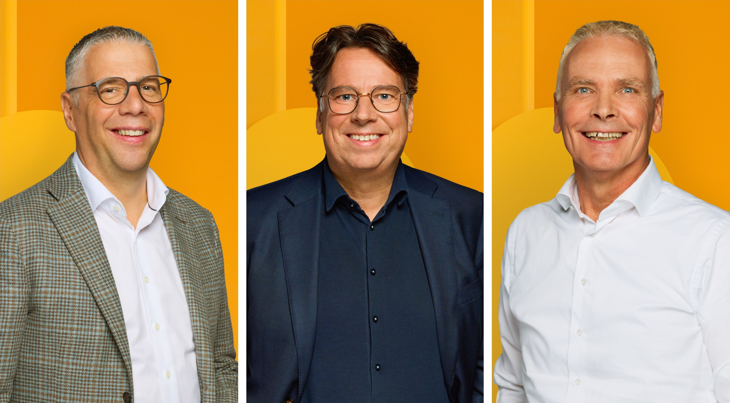 Anrico Maat, Karel de Jong en Peter van Erp. Foto's: Jumbo