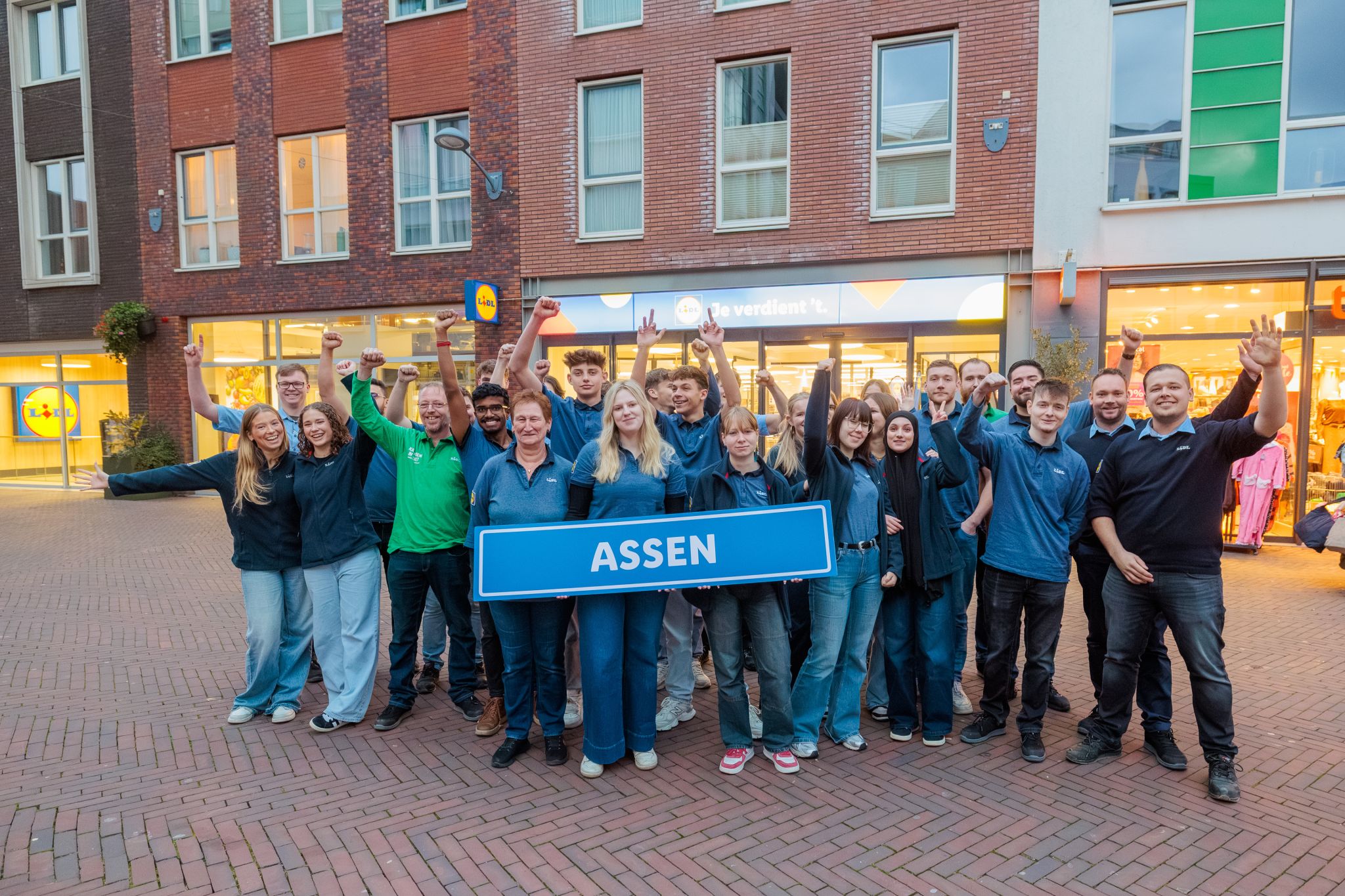 Lidl viert heropening in Assen. Foto: Linkedin / Lidl Bouw & Vastgoed