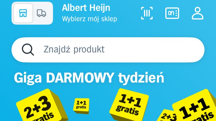 AH-app in het Pools. Screenshot: Distrifood