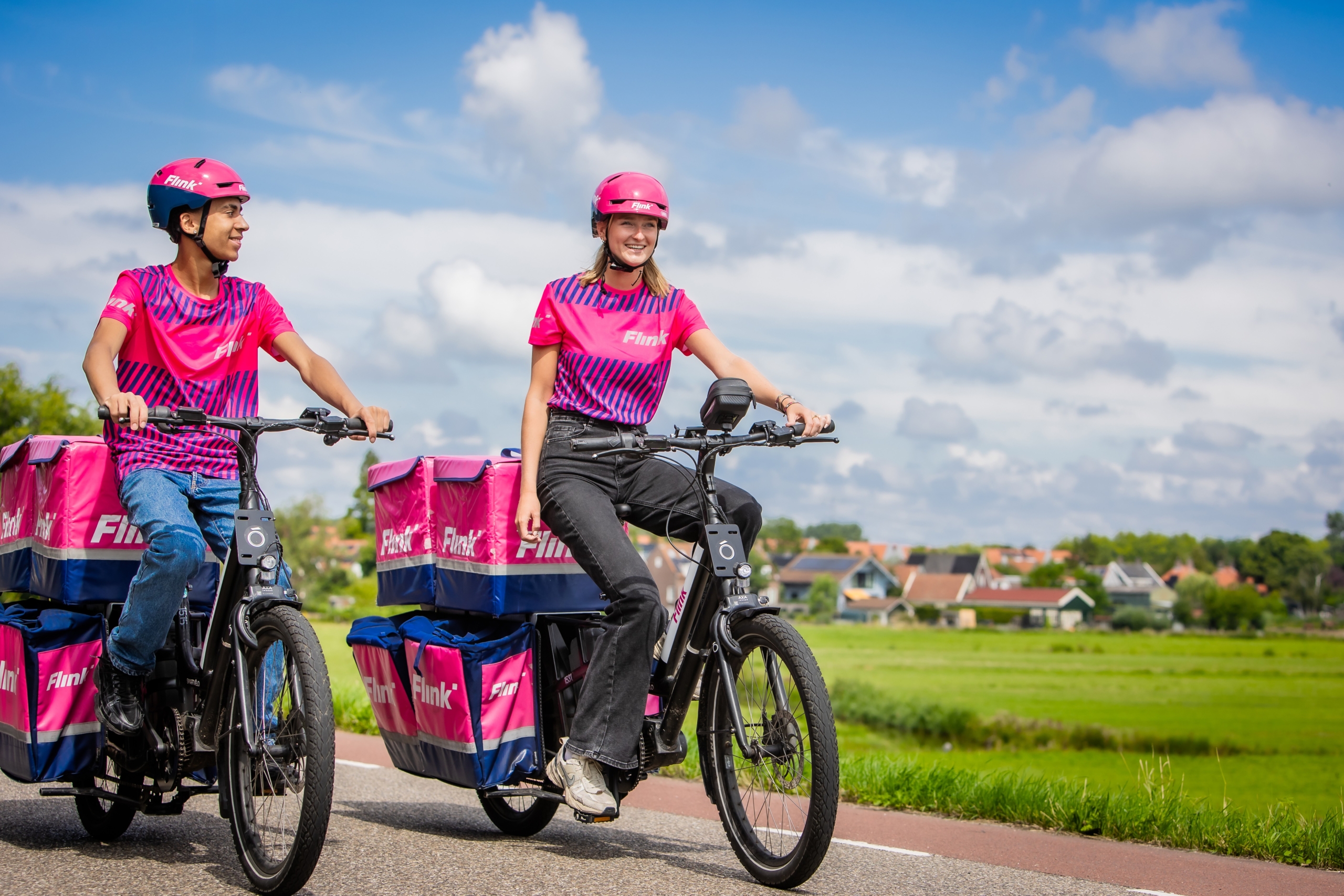 Bezorgers van Flink. Foto: Flink