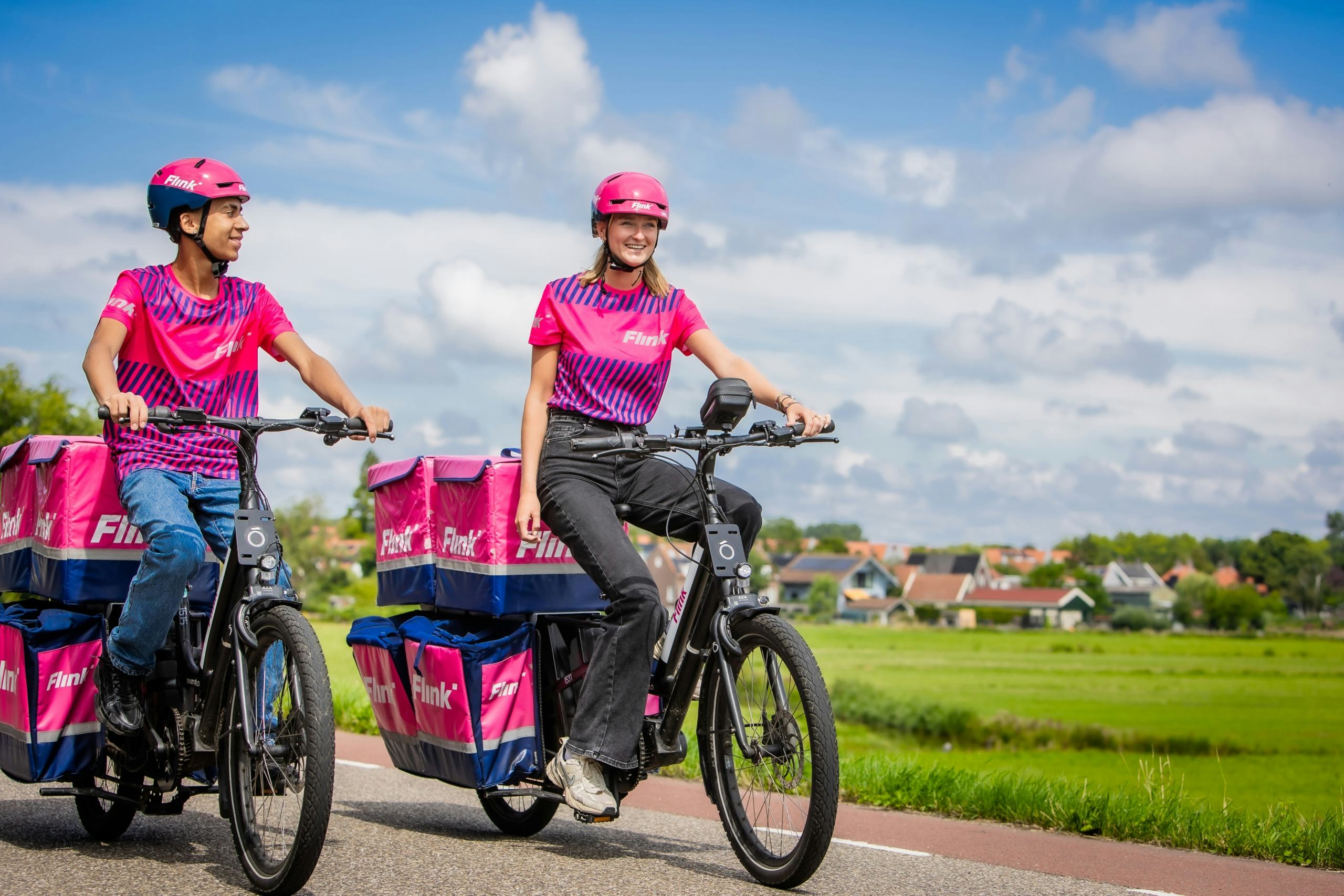 Bezorgers van Flink. Foto: Flink