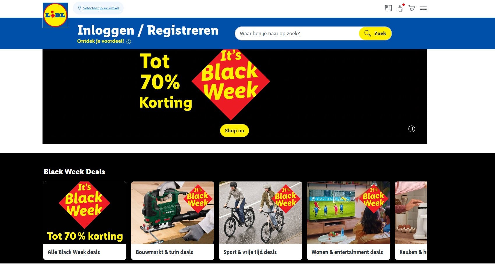 Lidl lanceert Black Friday Week. Afbeelding: website Lidl