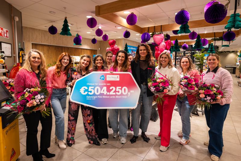 Albert Heijn doneert geld aan Pink Ribbon. Foto: Linkedin AH