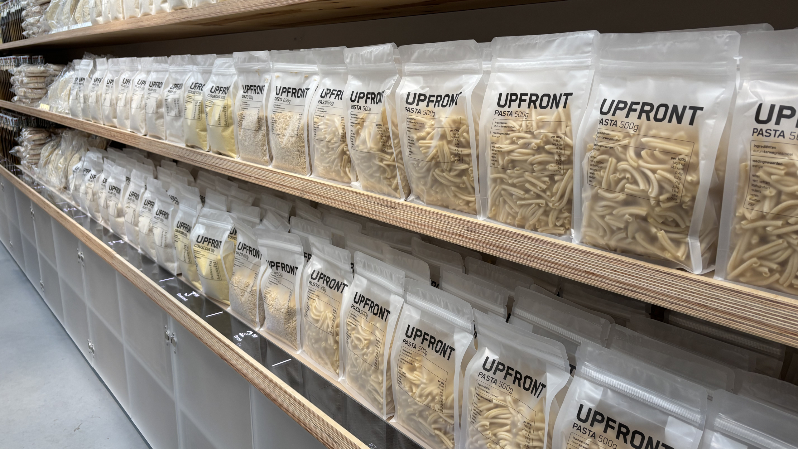 Pasta in de winkel van Upfront. Foto: Distrifood