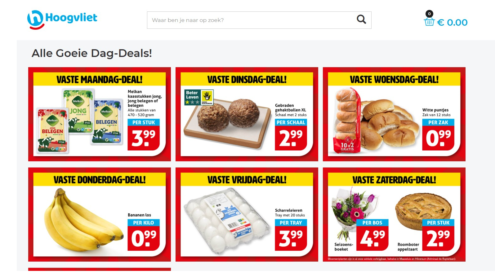 De Goeie Dag-Deals van Hoogvliet. Afbeelding: Website Hoogvliet