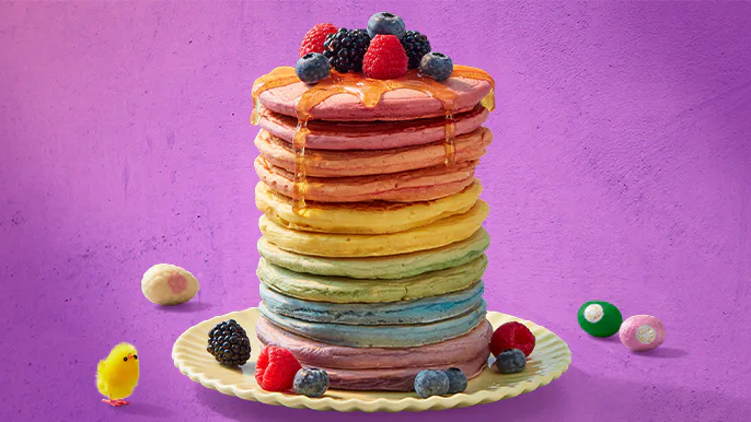 De rainbowpancakes van Albert Heijn. Foto: Albert Heijn