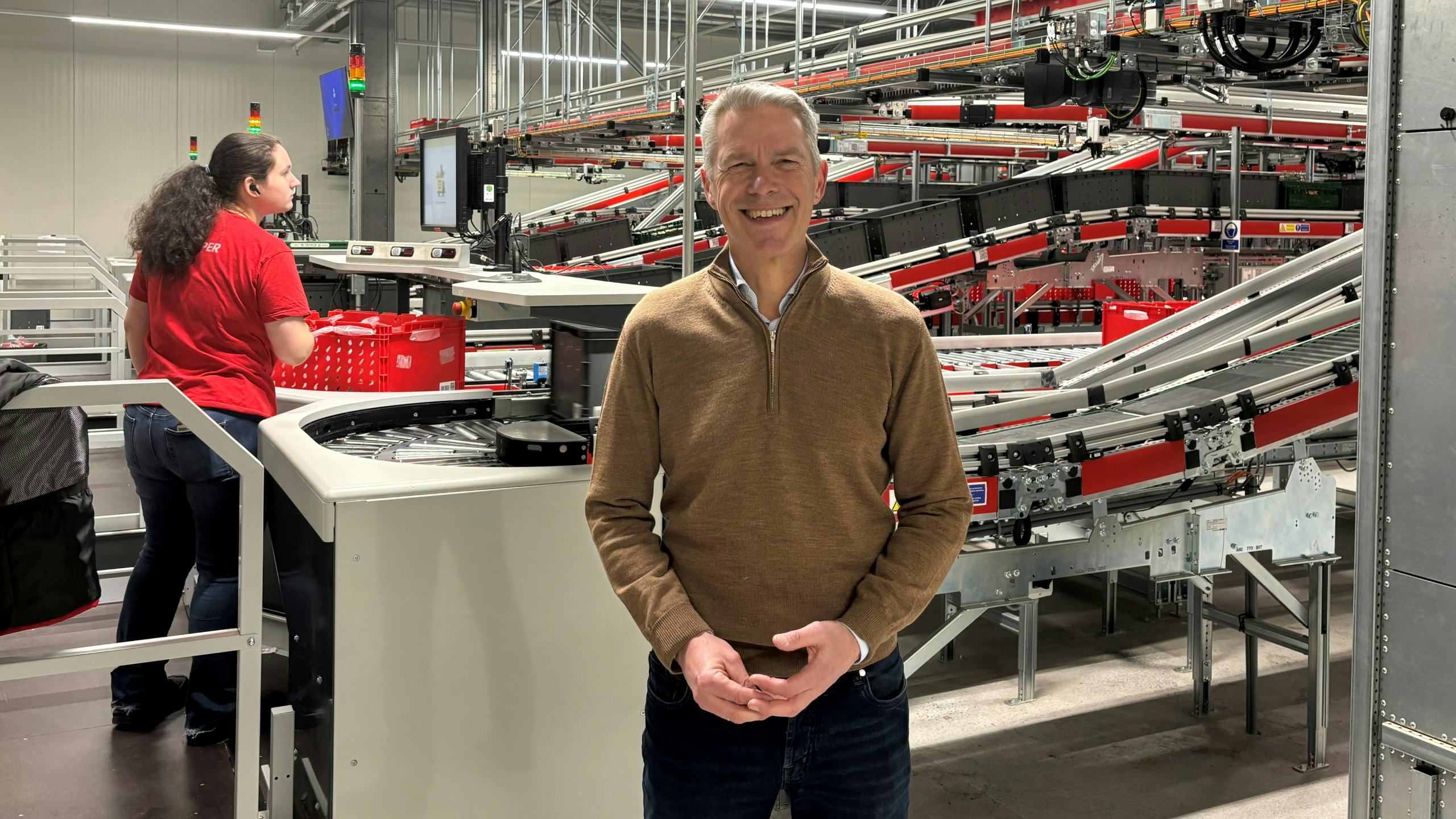 Michiel Muller in het dc van Picnic in Oberhausen. Foto: Distrifood