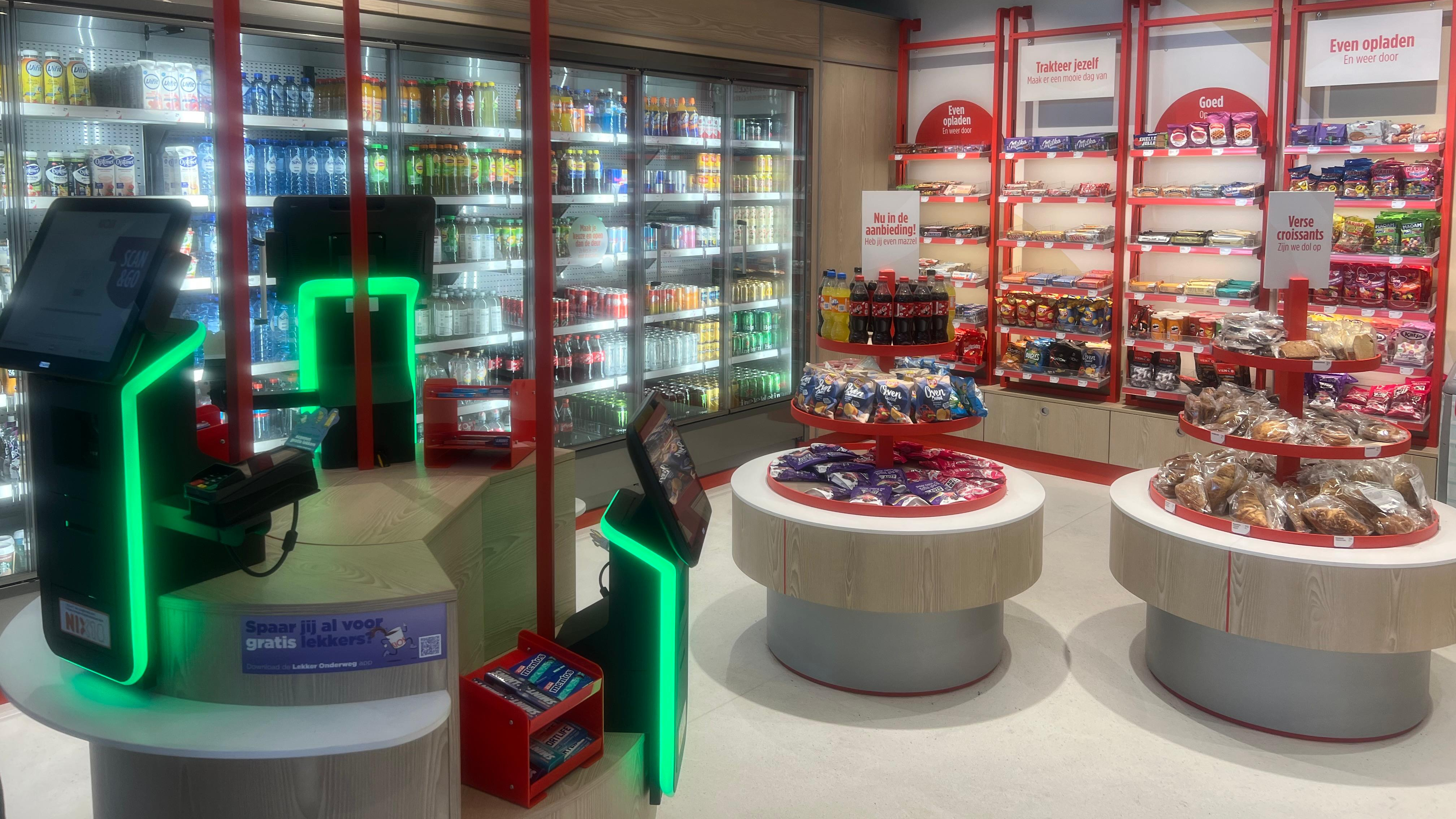Zelfscan is naar het midden van de Kiosk gehaald. Foto: Distrifood