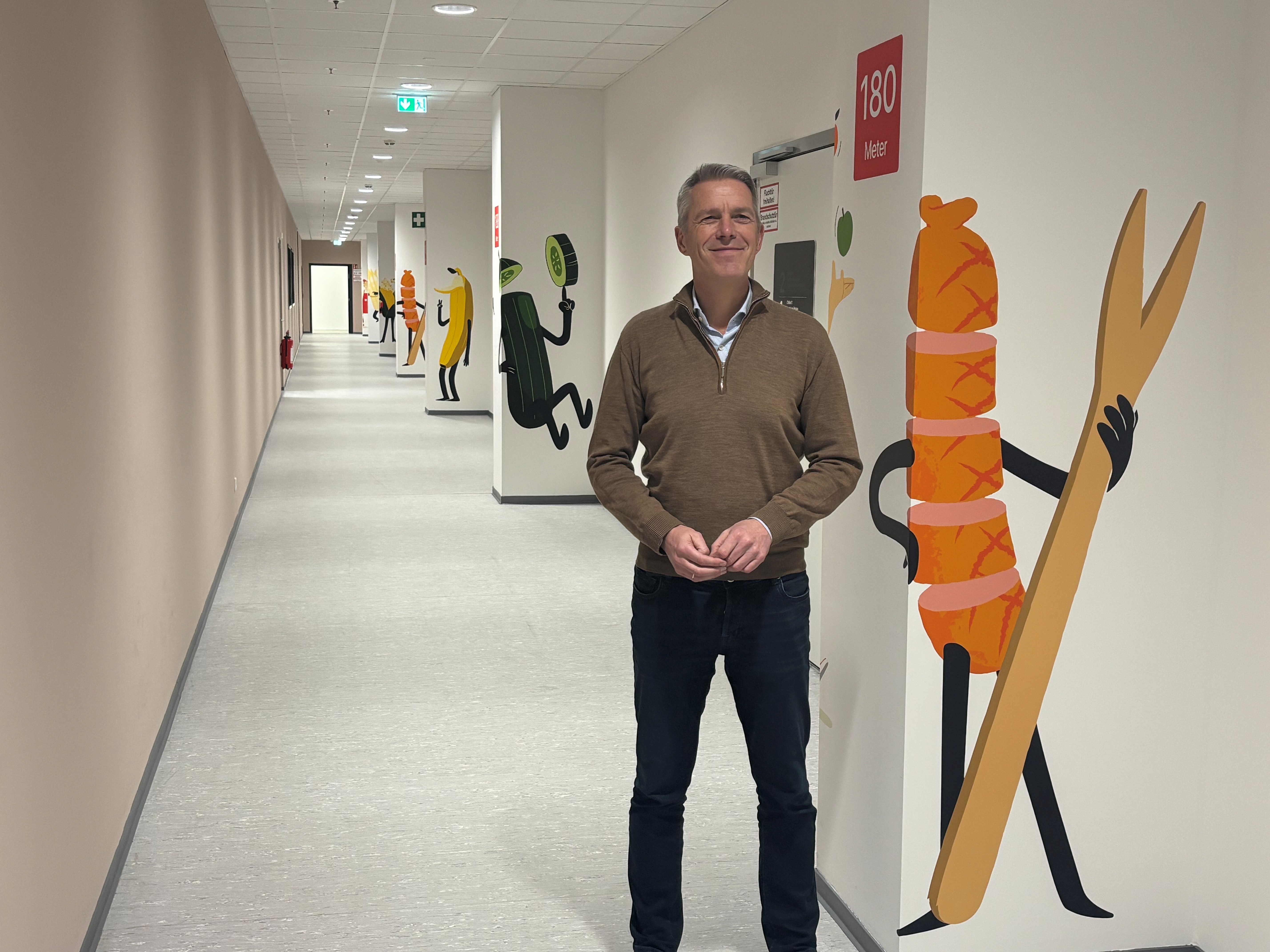 Michiel Muller in het dc van Picnic in Oberhausen. Foto: Distrifood