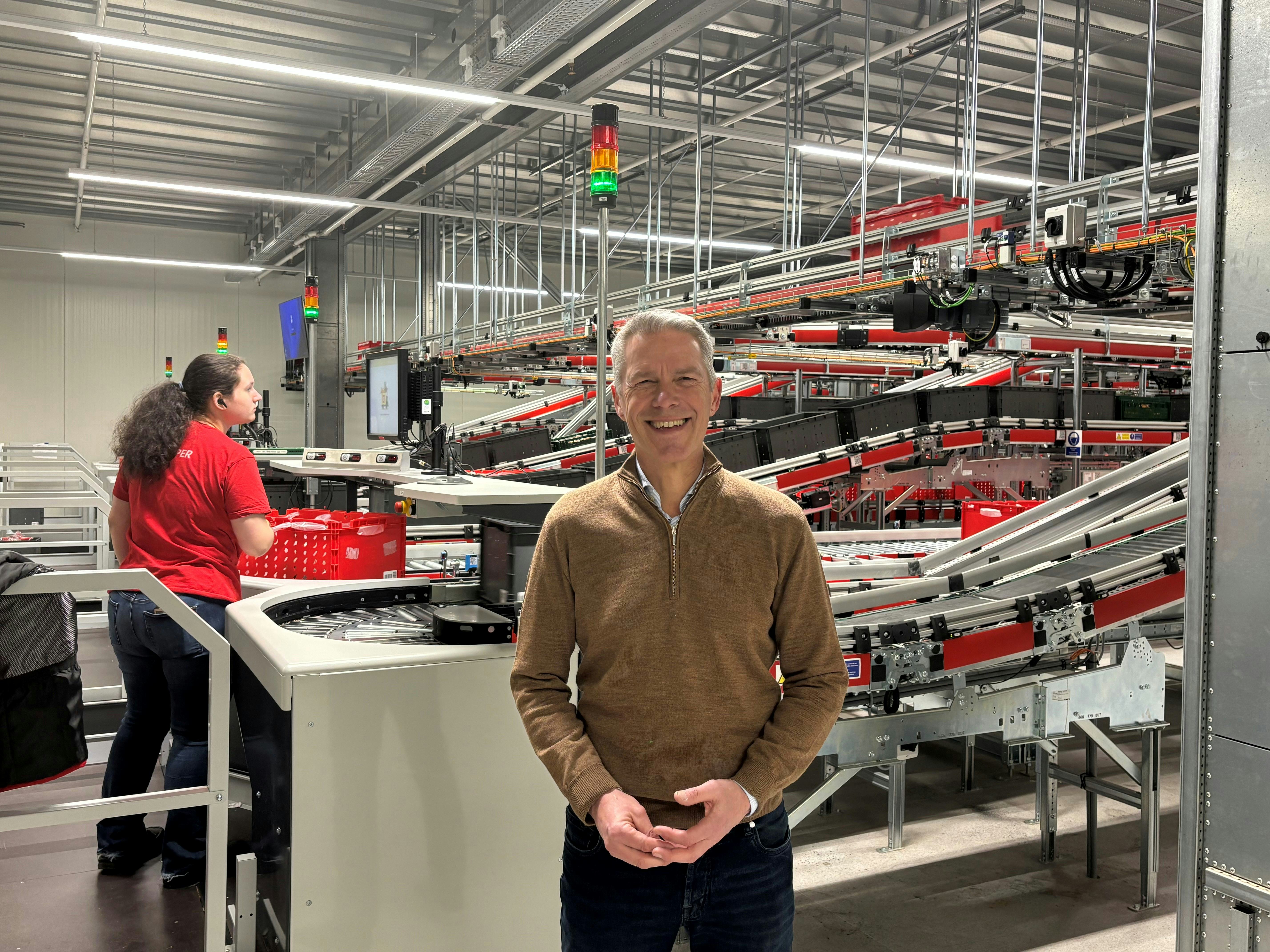 Michiel Muller in het dc van Picnic in Oberhausen. Foto: Distrifood