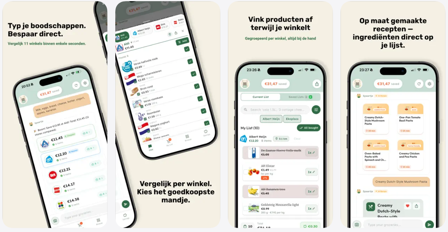 Screenshot Spaartje. Afbeelding: App Store