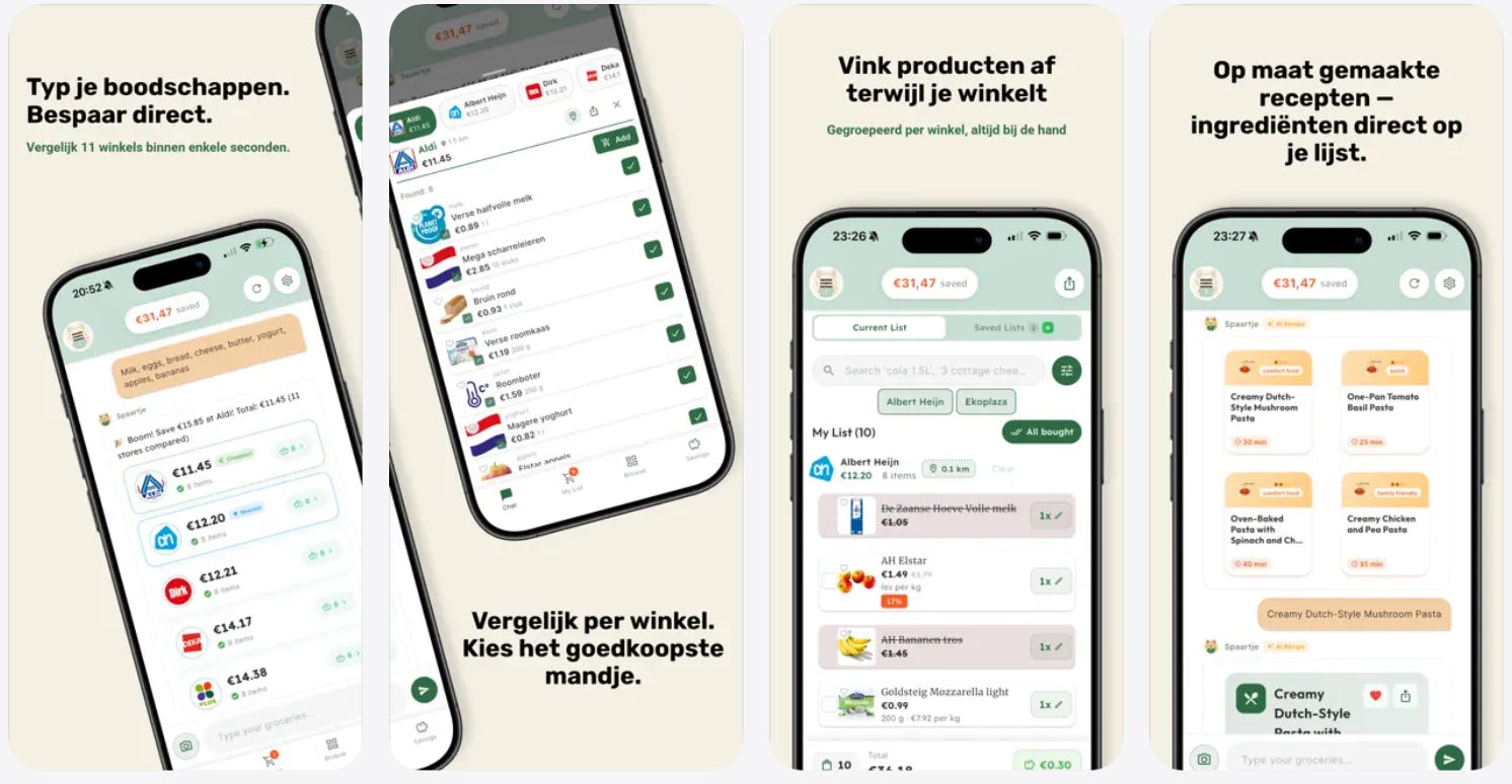 Screenshot Spaartje. Afbeelding: App Store