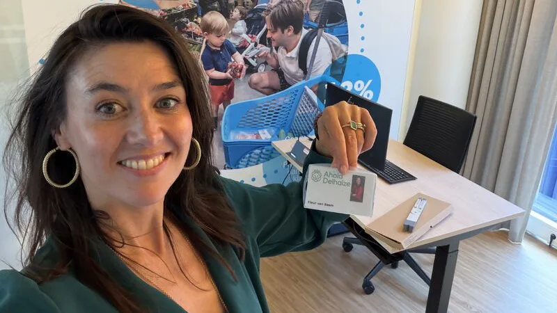 Fleur van Beem kondigt haar komst naar Albert Heijn aan op LinkedIn. Screenshot: LinkedIn