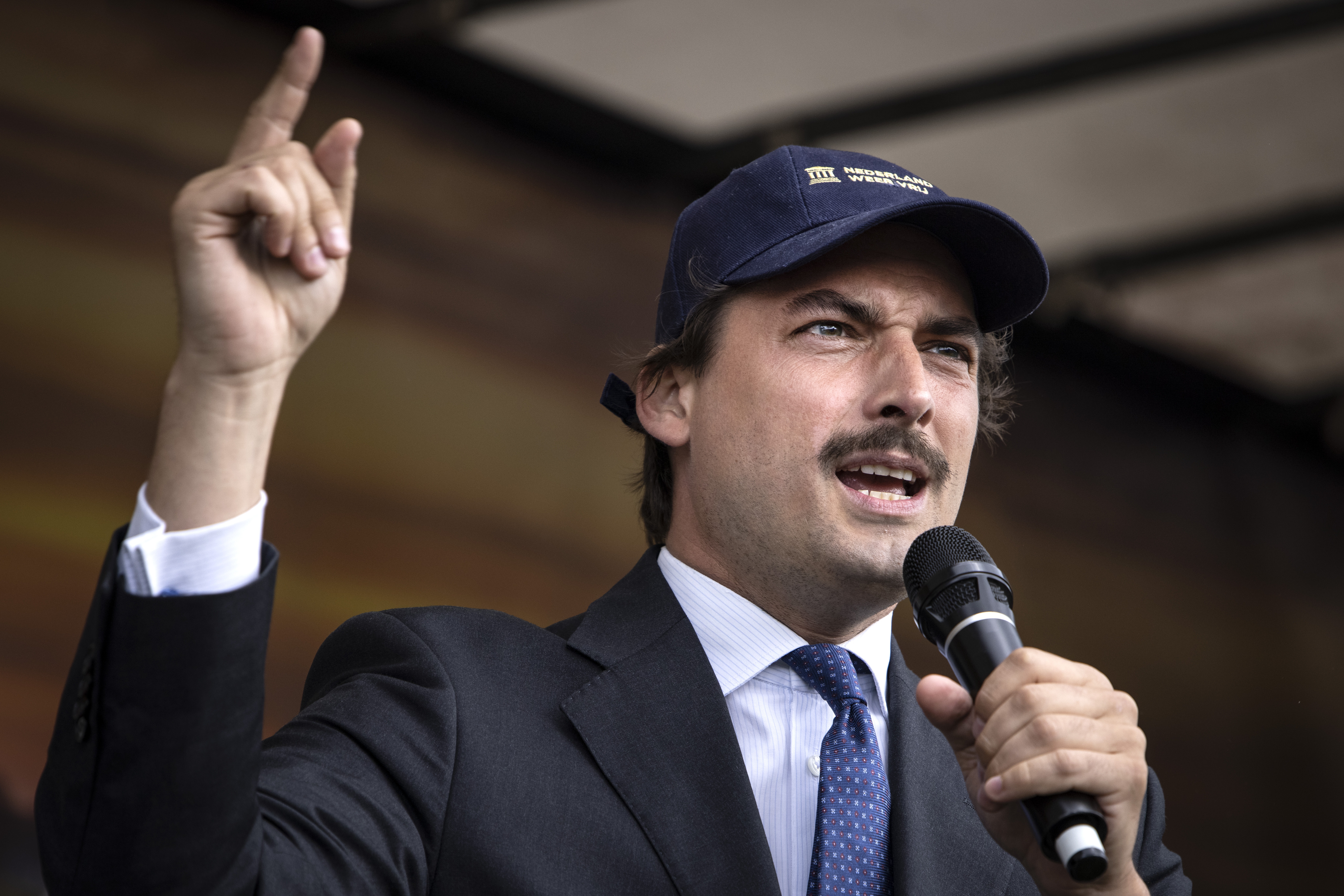 Thierry Baudet tijdens een boerenprotest in 2021. Foto: ANP