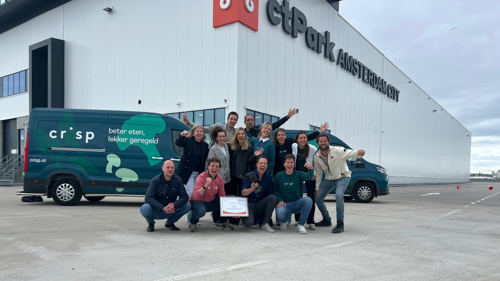 Crisp viert e-commerce-overwinning. Foto: Distrifood