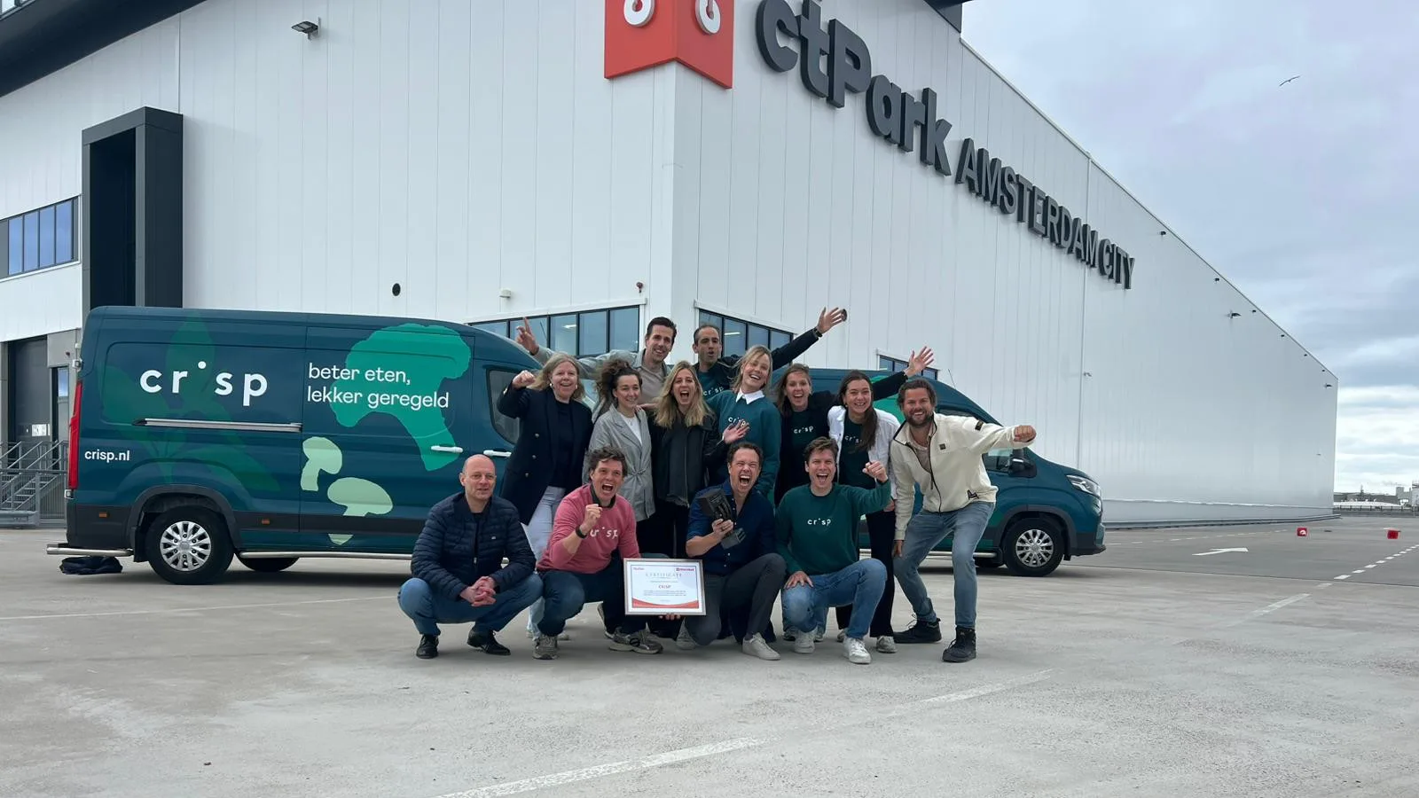 Crisp viert e-commerce-overwinning. Foto: Distrifood