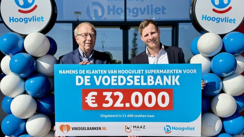 Hoogvliet doneert aan de Voedselbank. Foto: Hoogvliet