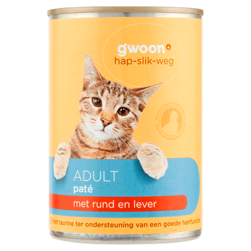 Dekamarkt roep G'woon kattenvoer Adult Pate Rund-lever terug. Foto: Dekamarkt