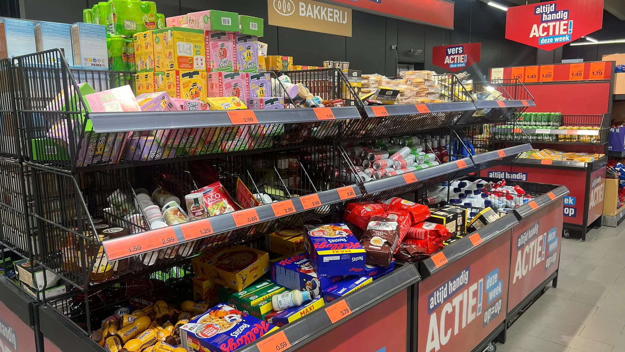 Een verhoogde actiestelling bij een Aldi in Uithoorn. Foto: Distrifood