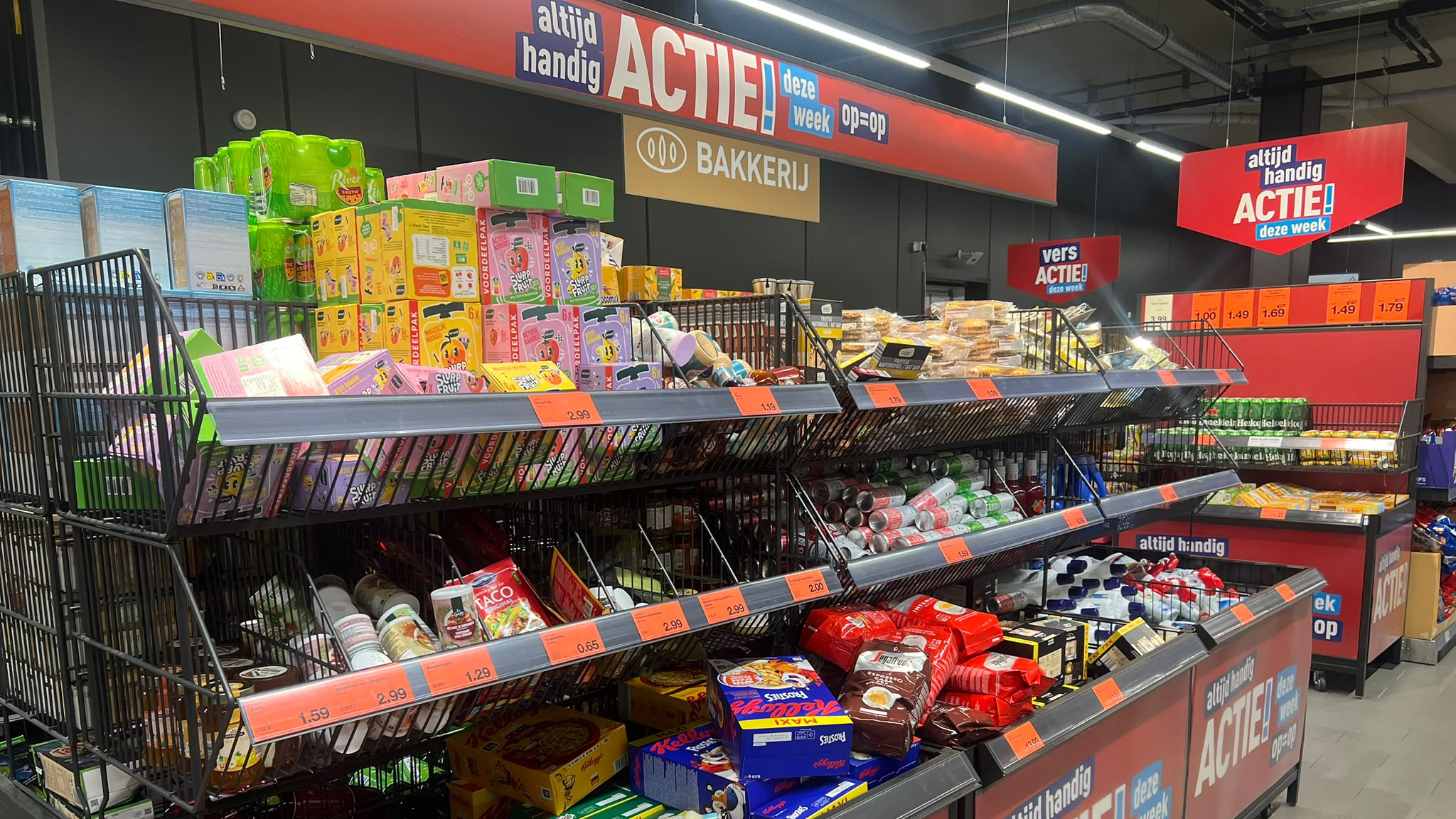 Een verhoogde actiestelling bij een Aldi in Uithoorn. Foto: Distrifood