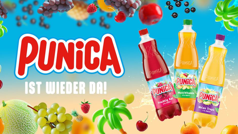 Reclame van Punica rond de comeback in 2024. Beeld: Punica